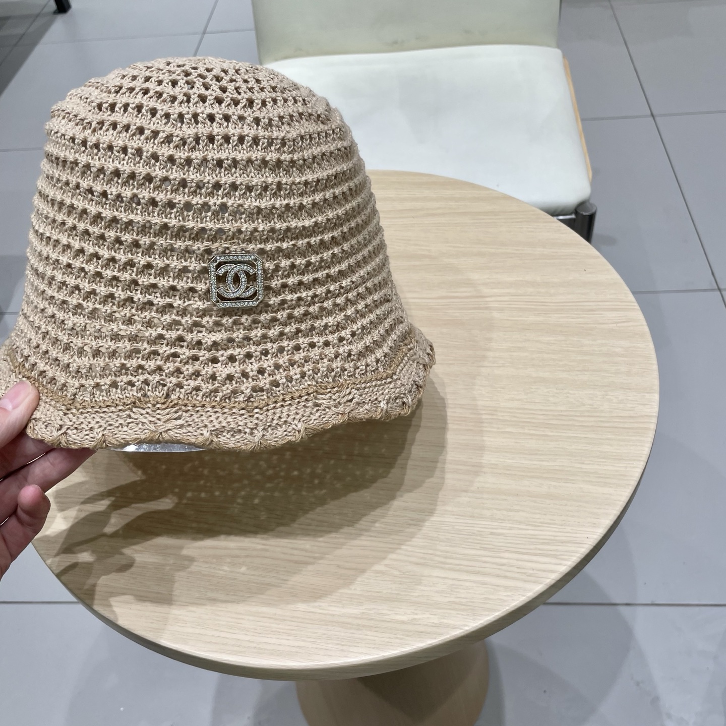 Chanel香奈儿2025镂空渔夫帽夏女透气时尚水桶帽ins风高级感正品韩版百搭盆帽