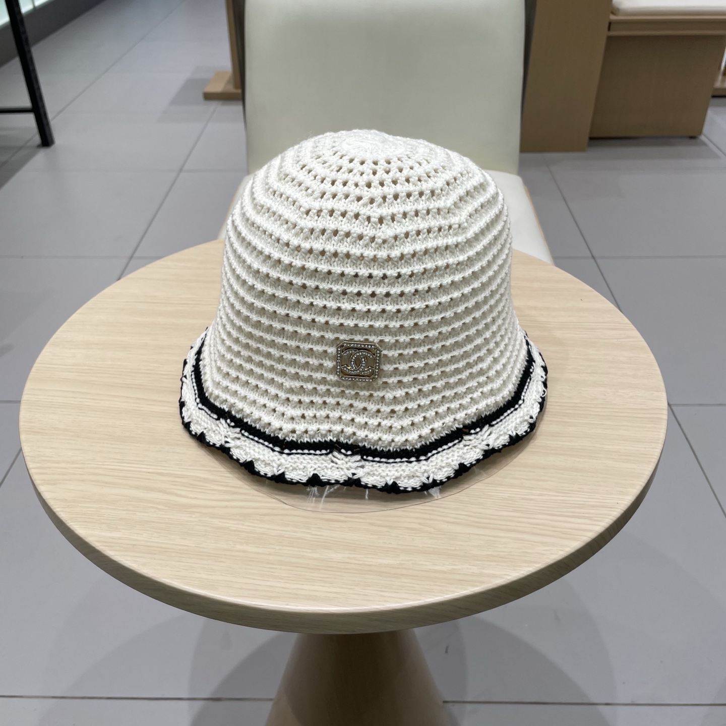 Chanel香奈儿2025镂空渔夫帽夏女透气时尚水桶帽ins风高级感正品韩版百搭盆帽
