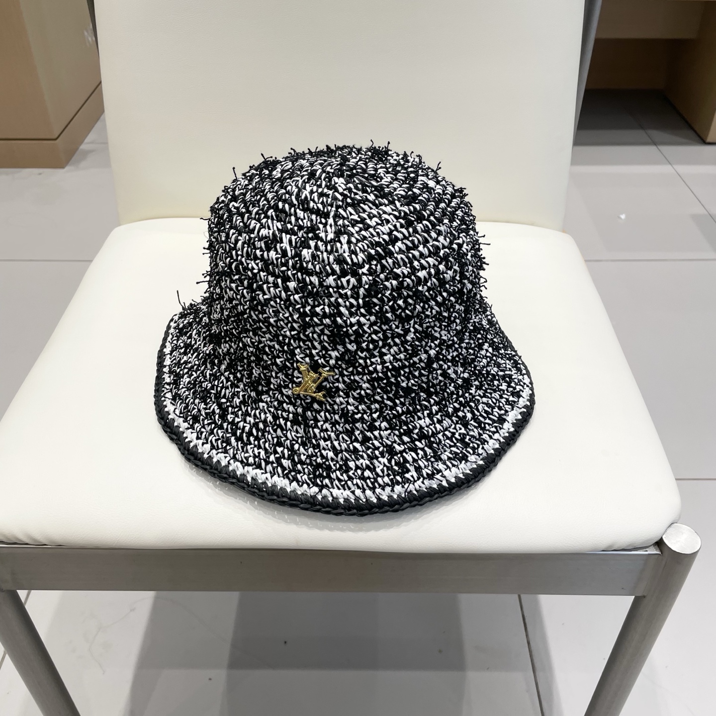  lv路易威登韩版ins手工编织渔夫帽女夏季新款百搭大帽盆帽显脸小防晒遮阳帽