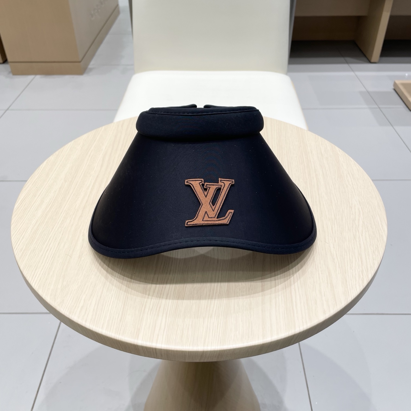  lv路易威登不挡视线桃心冰丝防晒帽女夏季2025新款防紫外线大帽檐空顶遮阳帽