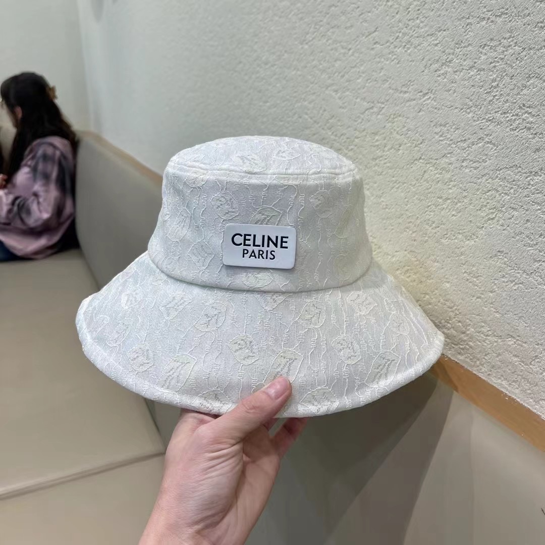  赛琳cellne渔夫帽女夏遮阳帽韩版蕾丝防紫外线太阳帽百搭盆帽白色帽子女网红 