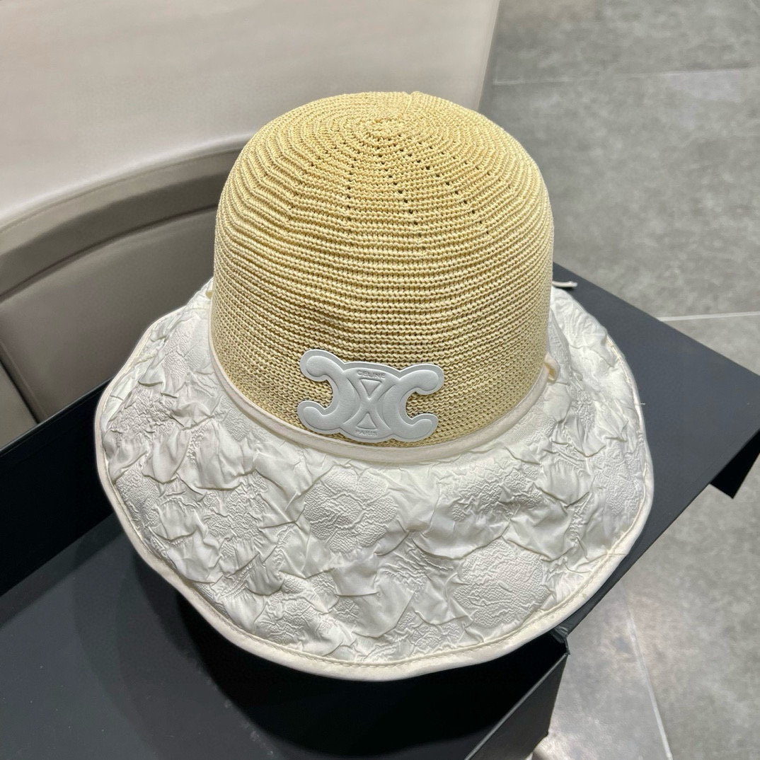  塞琳Celine渔夫帽女早春夏季时尚防晒帽大檐遮脸百搭休闲遮阳帽防紫外线帽子