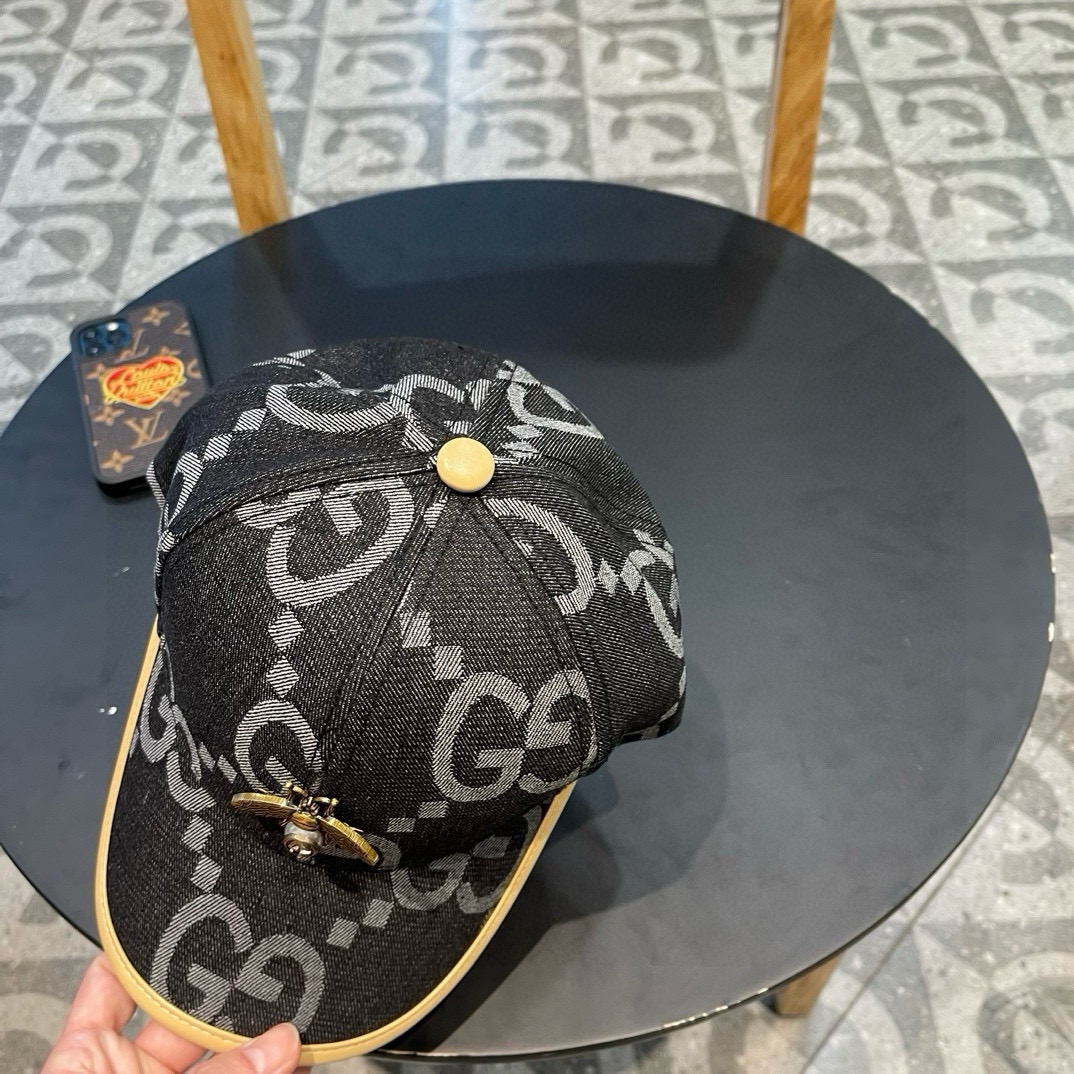  古奇Gucci 新款原单棒球帽🧢， 精致純也格调很有感觉，很酷很时尚，专柜断货热门，质量超赞