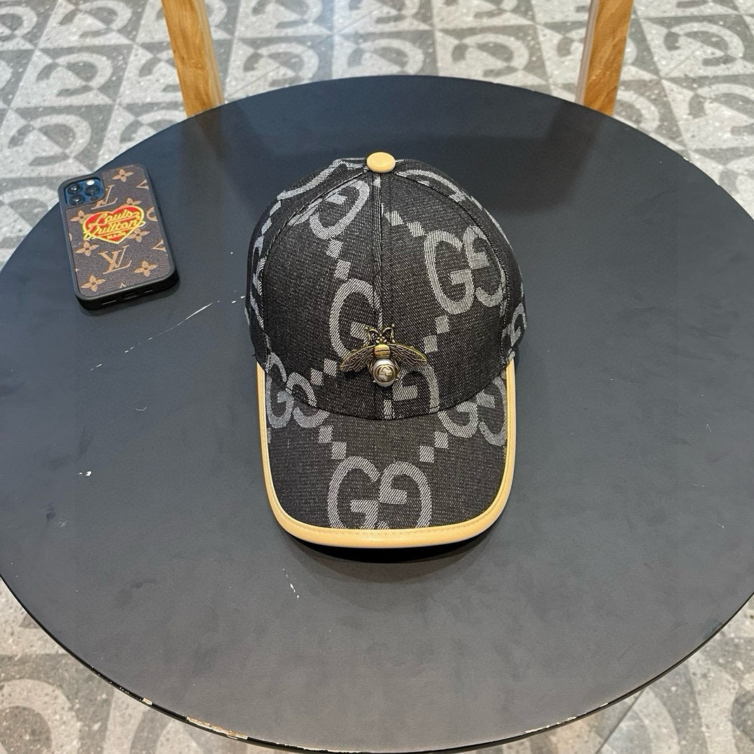  古奇Gucci 新款原单棒球帽🧢， 精致純也格调很有感觉，很酷很时尚，专柜断货热门，质量超赞