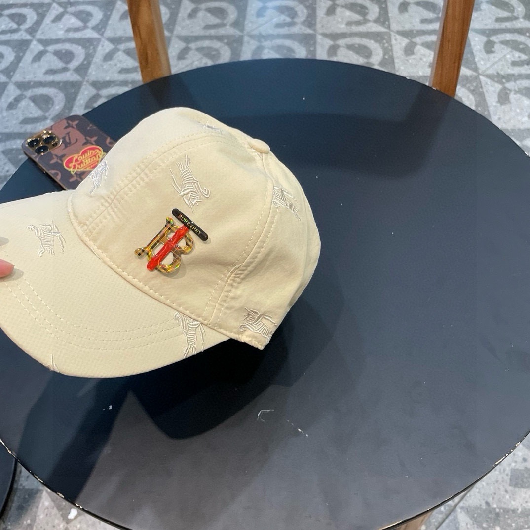  巴宝莉BURBERRY】🌸官网同步上线🎊 韩版新款英伦风定制款11原单品质 男女通用棒球帽 美邦工艺棉