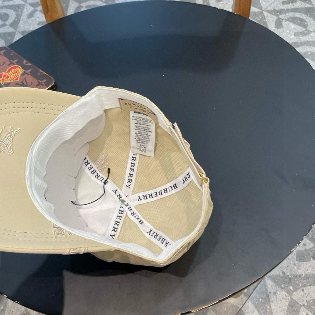  巴宝莉BURBERRY】🌸官网同步上线🎊 韩版新款英伦风定制款11原单品质 男女通用棒球帽 美邦工艺棉
