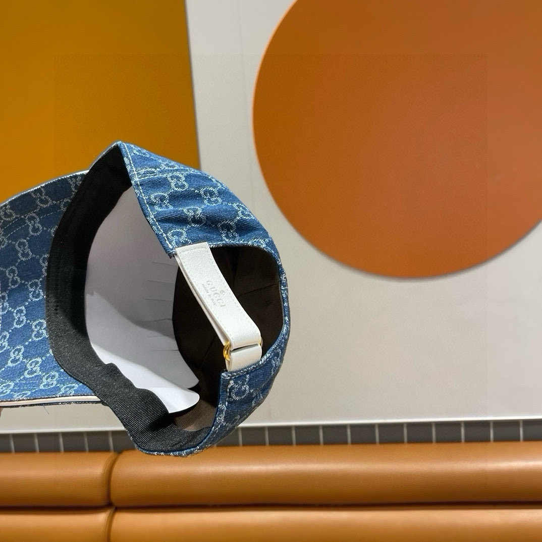  Gucci(古奇)新款原单棒球帽😍😍复古设计，专柜11开模订制！牛仔布料，轻盈透气！实物拍摄，男女适用