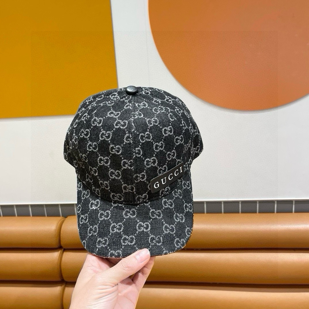  Gucci(古奇)新款原单棒球帽😍😍复古设计，专柜11开模订制！牛仔布料，轻盈透气！实物拍摄，男女适用