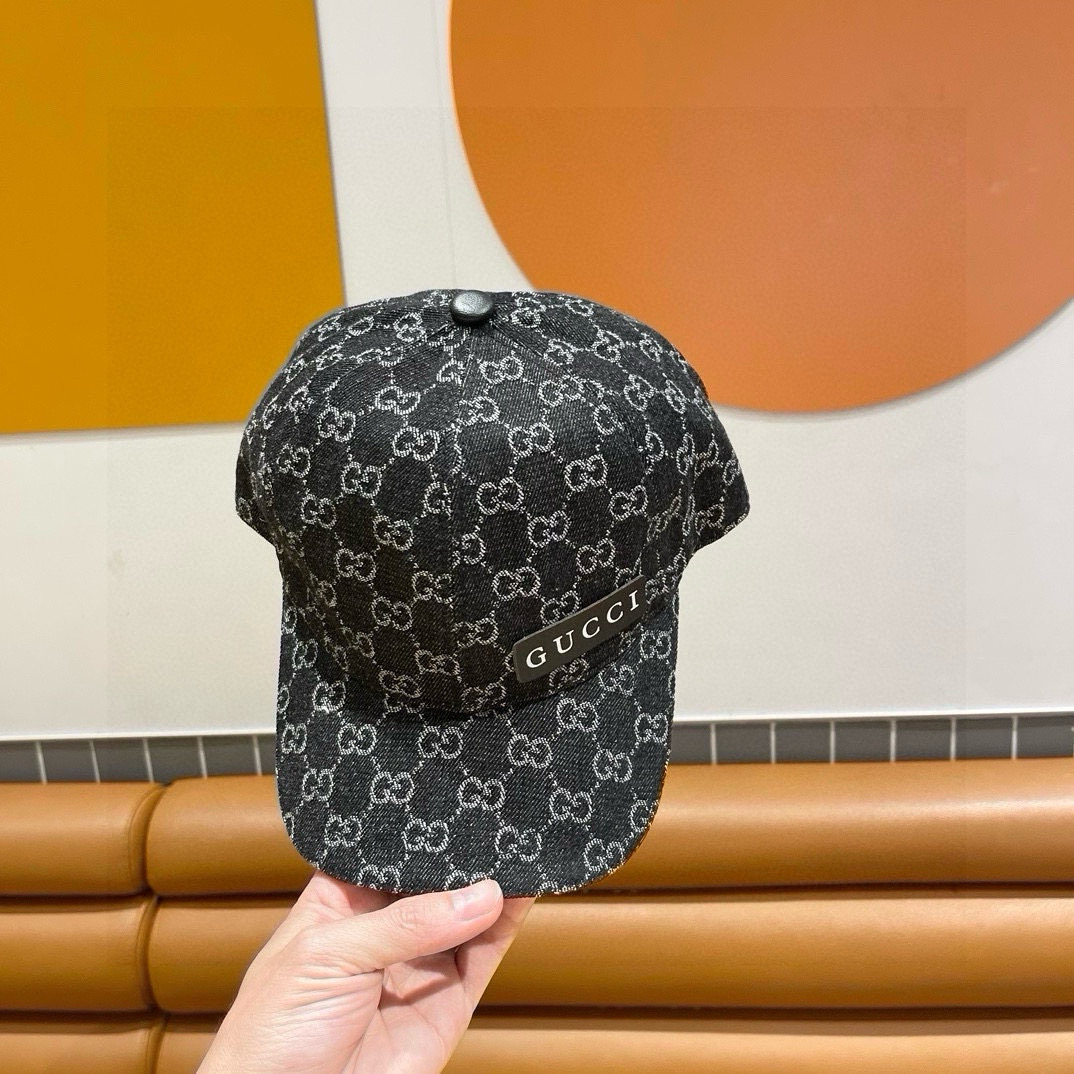  Gucci(古奇)新款原单棒球帽😍😍复古设计，专柜11开模订制！牛仔布料，轻盈透气！实物拍摄，男女适用