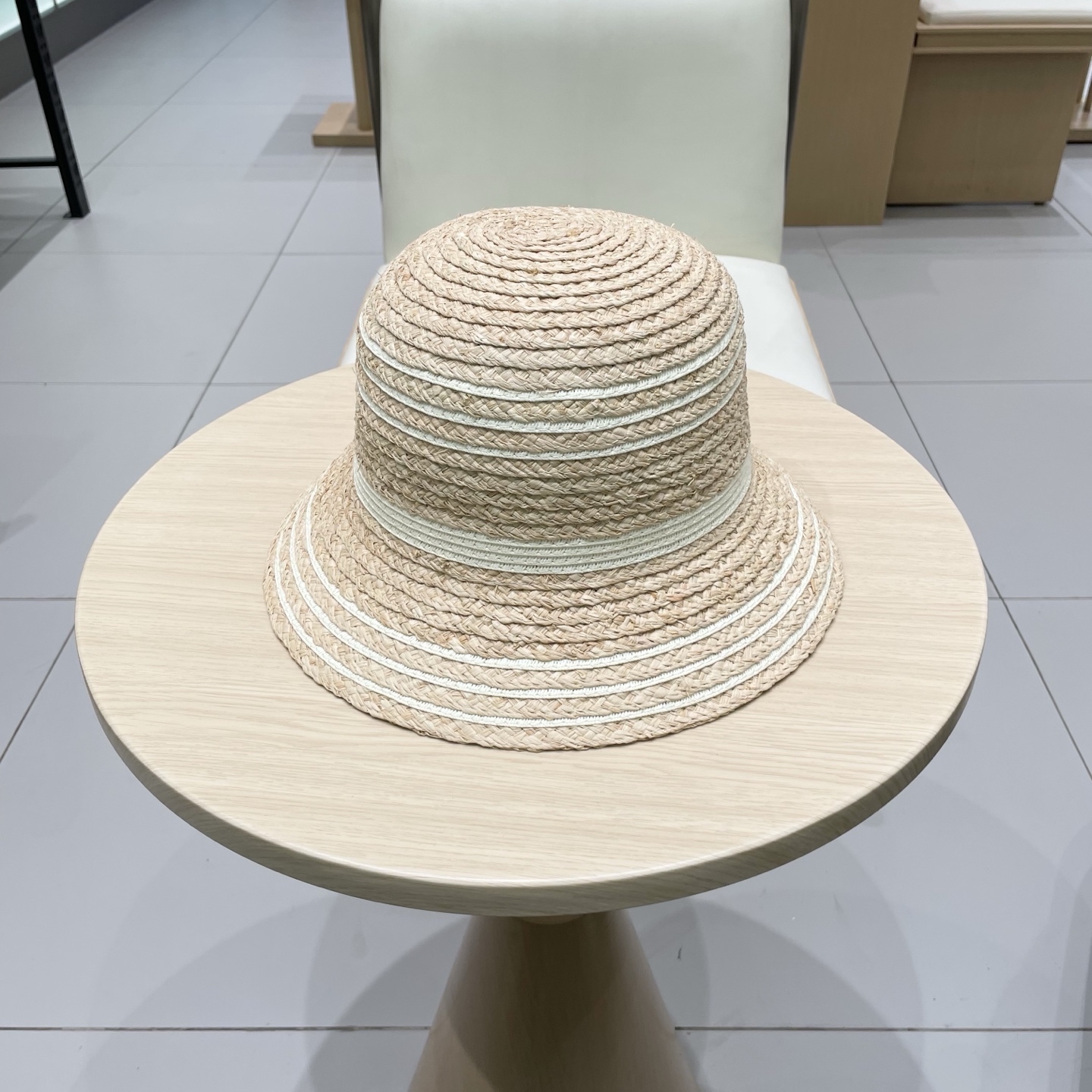 。Chanel彩色草编渔夫帽女夏季日系显脸小百搭草帽沙滩遮阳防晒太阳帽子潮
