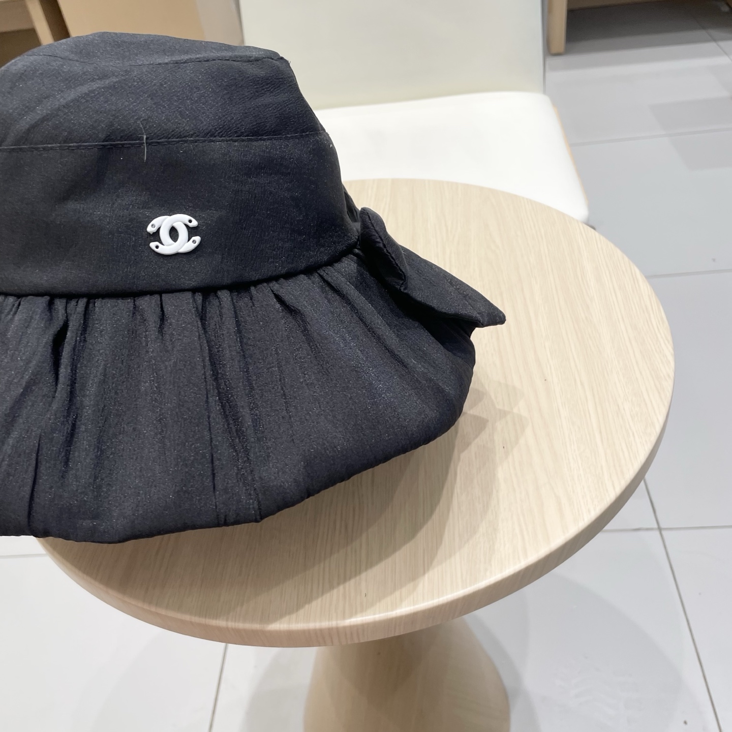 Chanel防晒遮脸百搭渔夫帽女夏季宽檐防紫外线遮阳帽韩版休闲户外纯色帽