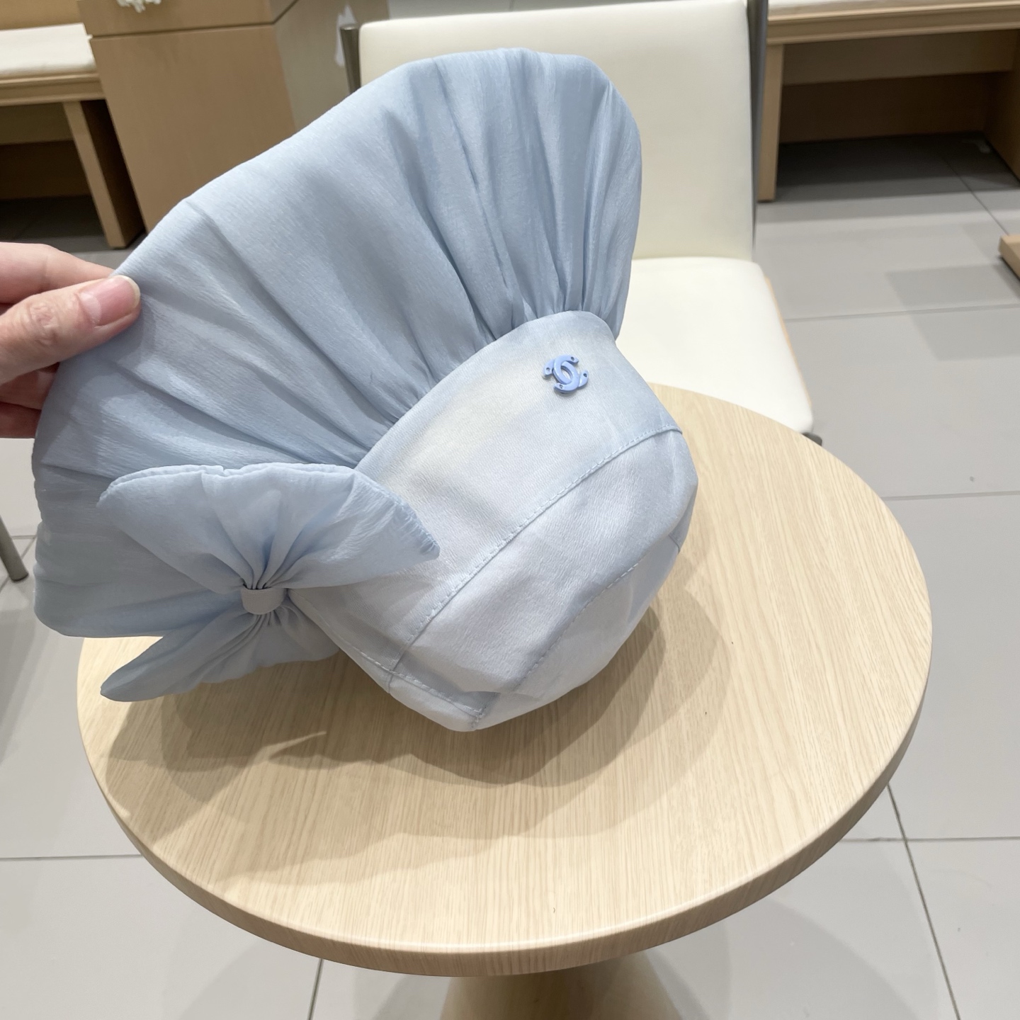 Chanel防晒遮脸百搭渔夫帽女夏季宽檐防紫外线遮阳帽韩版休闲户外纯色帽