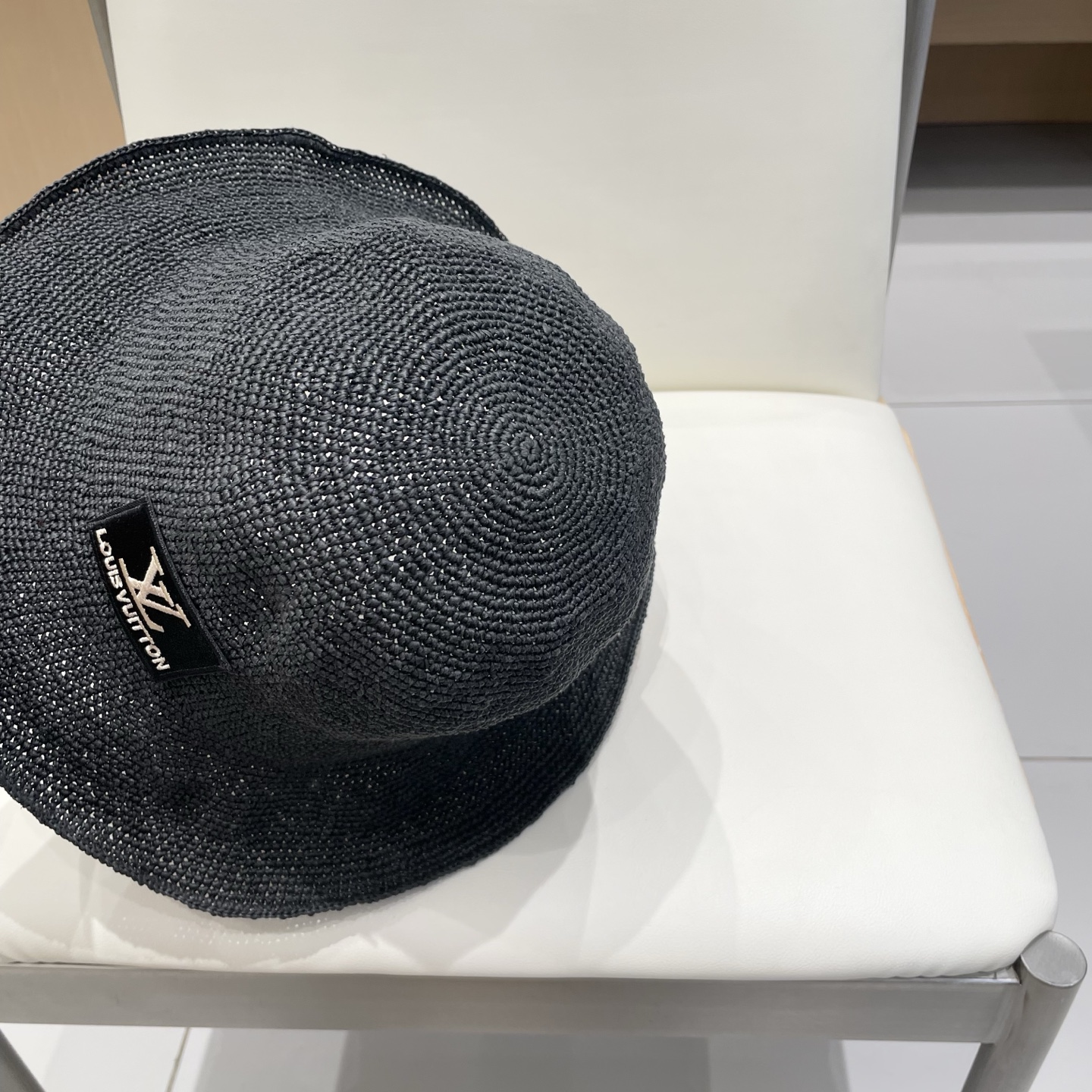  lv路易威登夏细勾针遮阳帽纯手工细草太阳帽夏季仙女出游圆顶草帽防晒遮阳帽