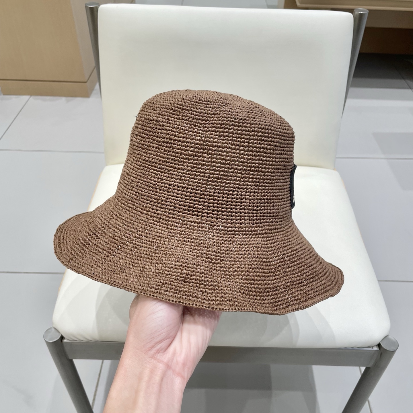  lv路易威登夏细勾针遮阳帽纯手工细草太阳帽夏季仙女出游圆顶草帽防晒遮阳帽