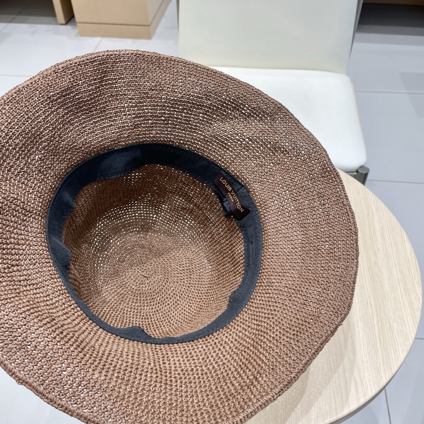  lv路易威登夏细勾针遮阳帽纯手工细草太阳帽夏季仙女出游圆顶草帽防晒遮阳帽