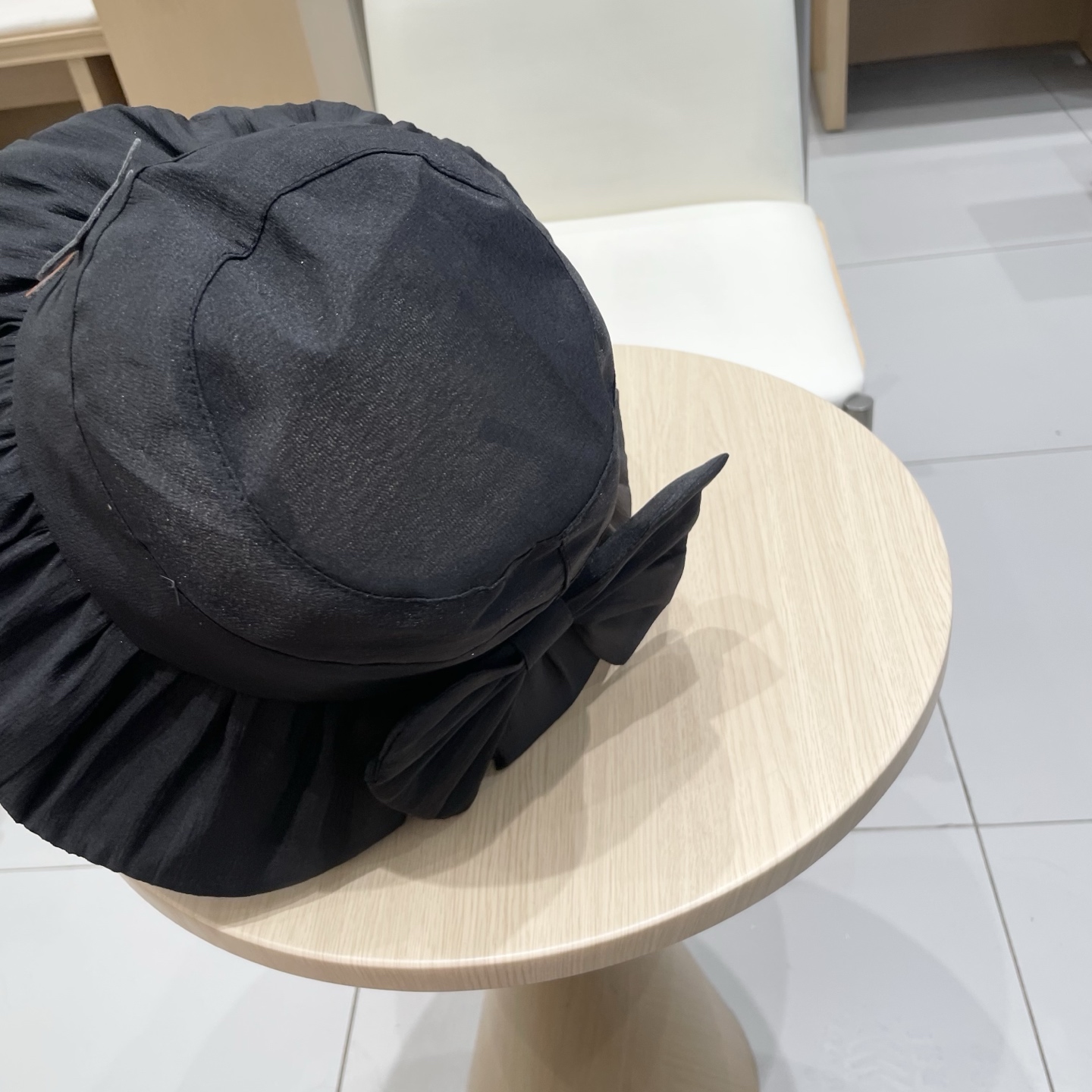  塞琳Celine新款夏季薄款遮阳布帽女户外休闲时尚蝴蝶结渔夫帽大沿遮脸盆帽潮