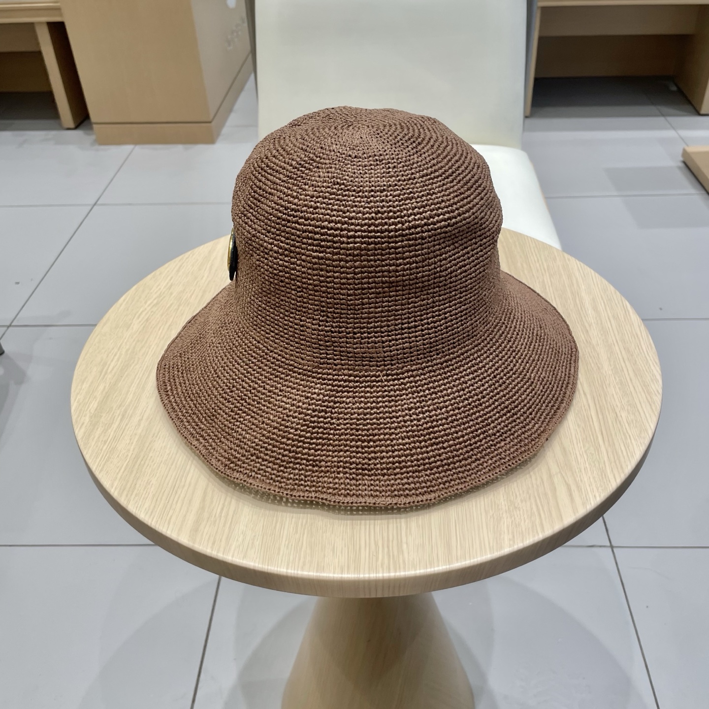   Gucci夏细勾针遮阳帽纯手工细草渔夫帽夏季仙女出游圆顶草帽防晒遮阳帽