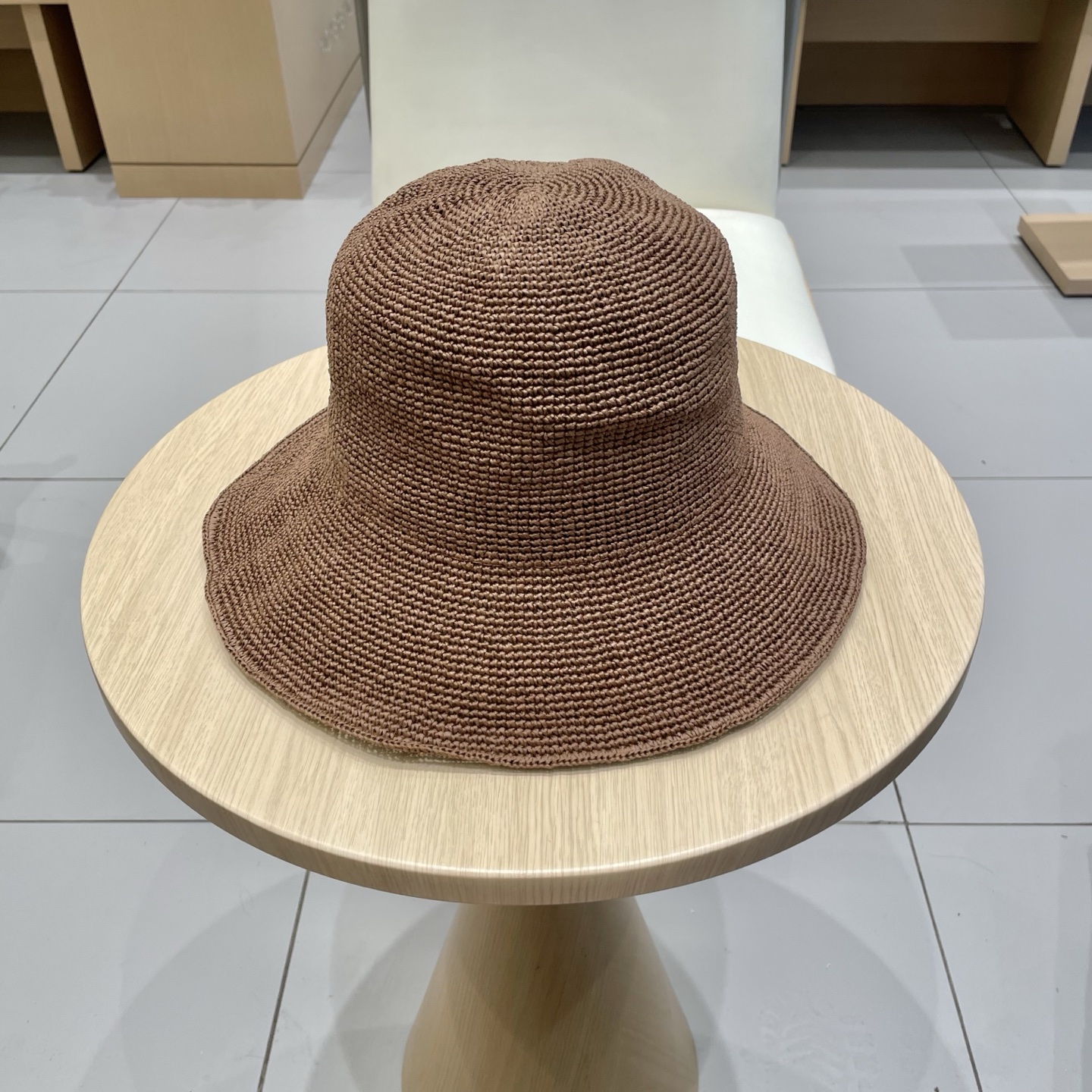   Gucci夏细勾针遮阳帽纯手工细草渔夫帽夏季仙女出游圆顶草帽防晒遮阳帽