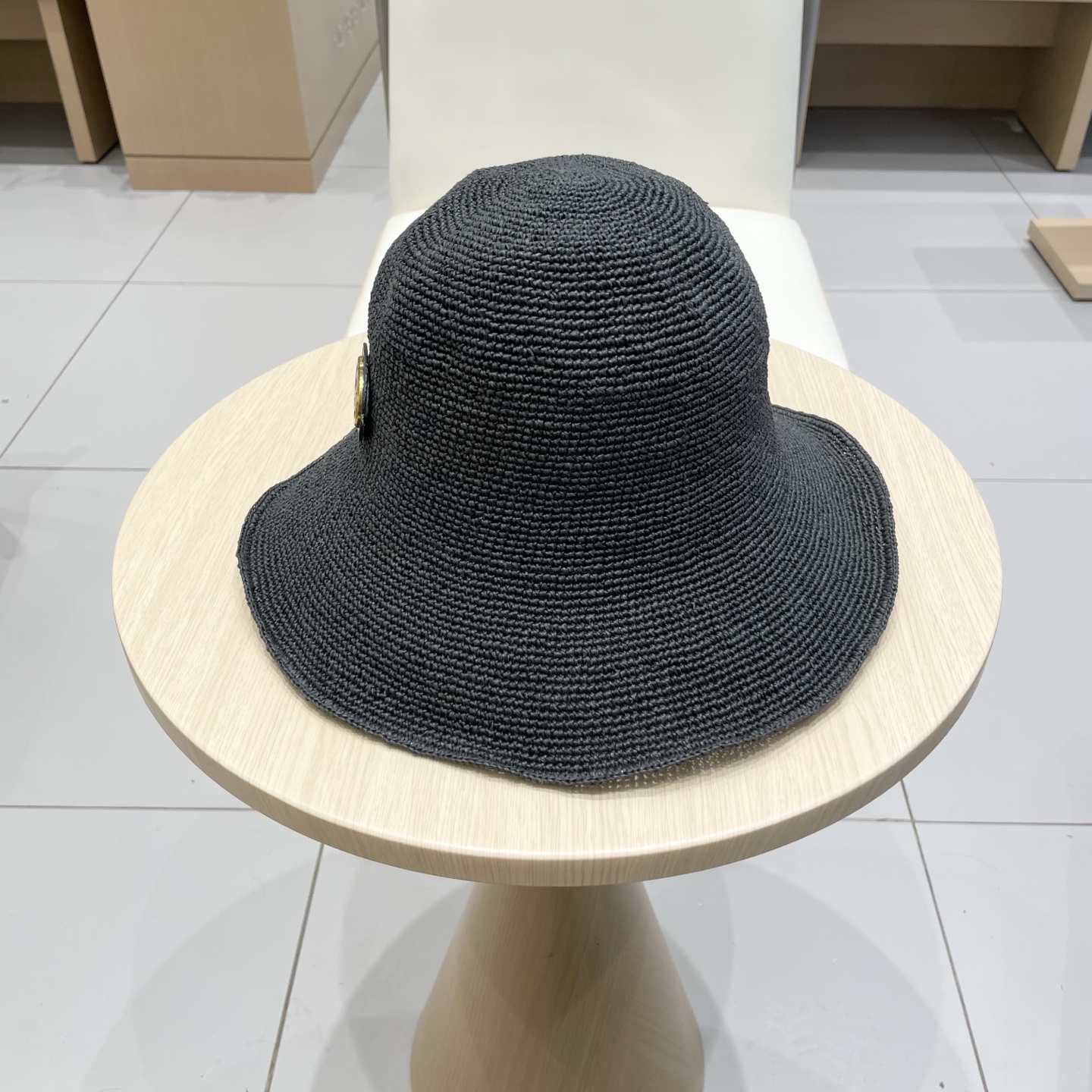   Gucci夏细勾针遮阳帽纯手工细草渔夫帽夏季仙女出游圆顶草帽防晒遮阳帽