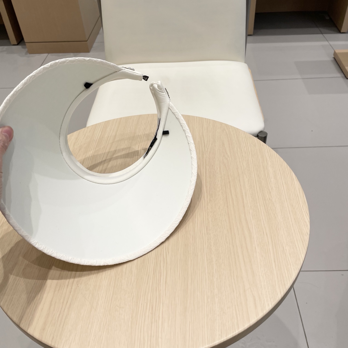  Chanel2025新款夏季防晒空顶帽女珍珠水钻帽子双层大帽檐防紫外线太阳帽