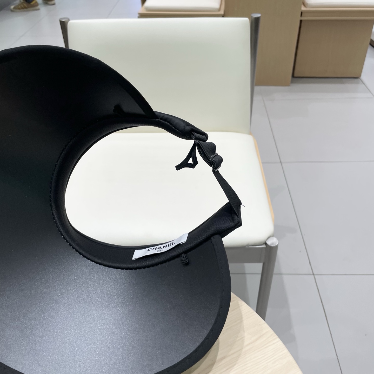 Chanel香奈儿新款夏季防晒帽遮阳防紫外线空顶帽百搭遮阳帽女黑胶大檐太阳帽子