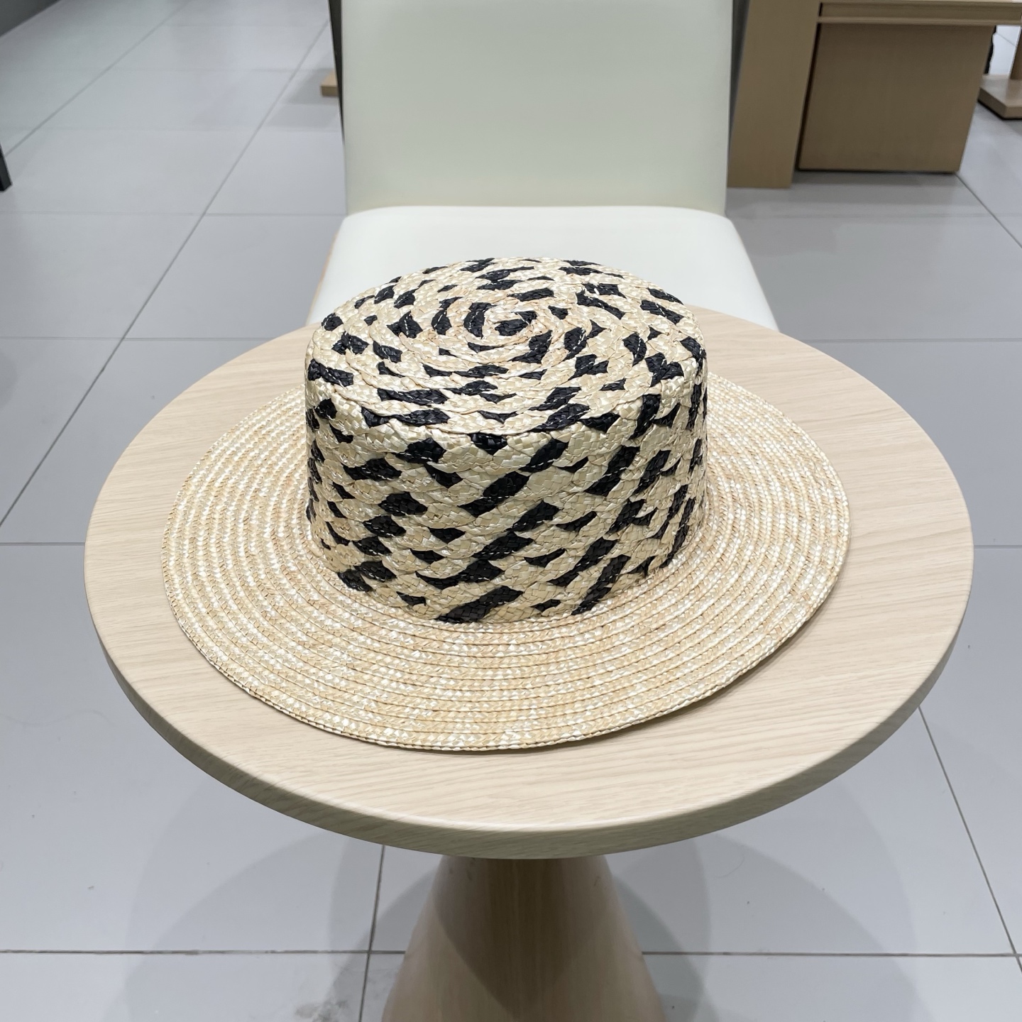  Chanel香奈儿麦秆草帽，拉菲草帽，头围57cm