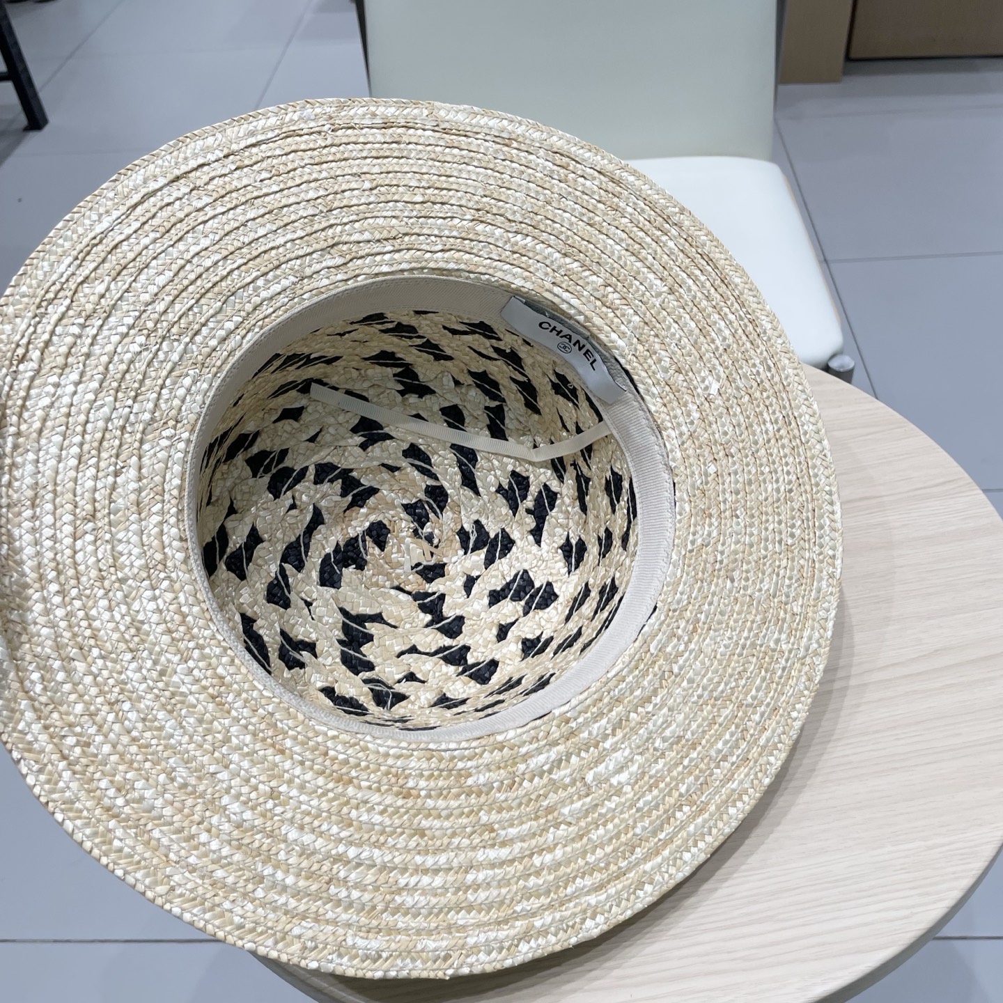  Chanel香奈儿麦秆草帽，拉菲草帽，头围57cm