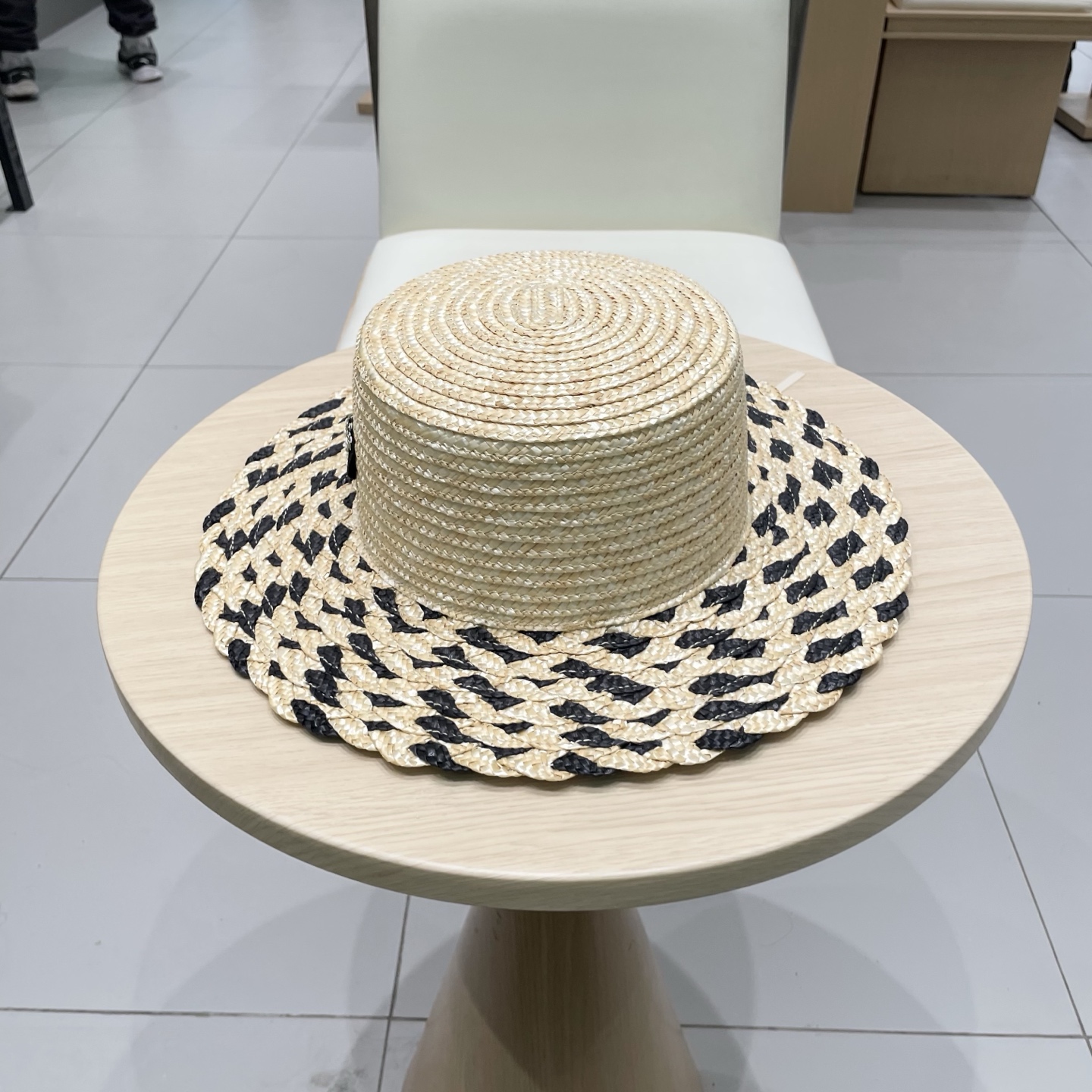  Chanel香奈儿麦秆草帽，拉菲草帽，头围57cm