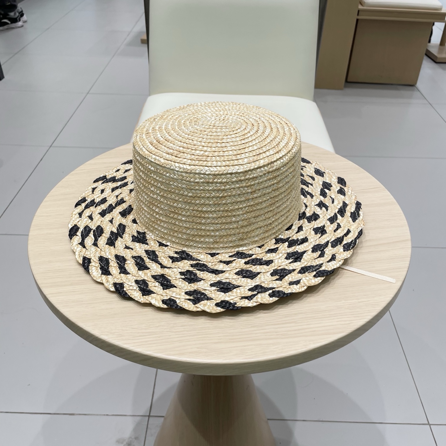  Chanel香奈儿麦秆草帽，拉菲草帽，头围57cm