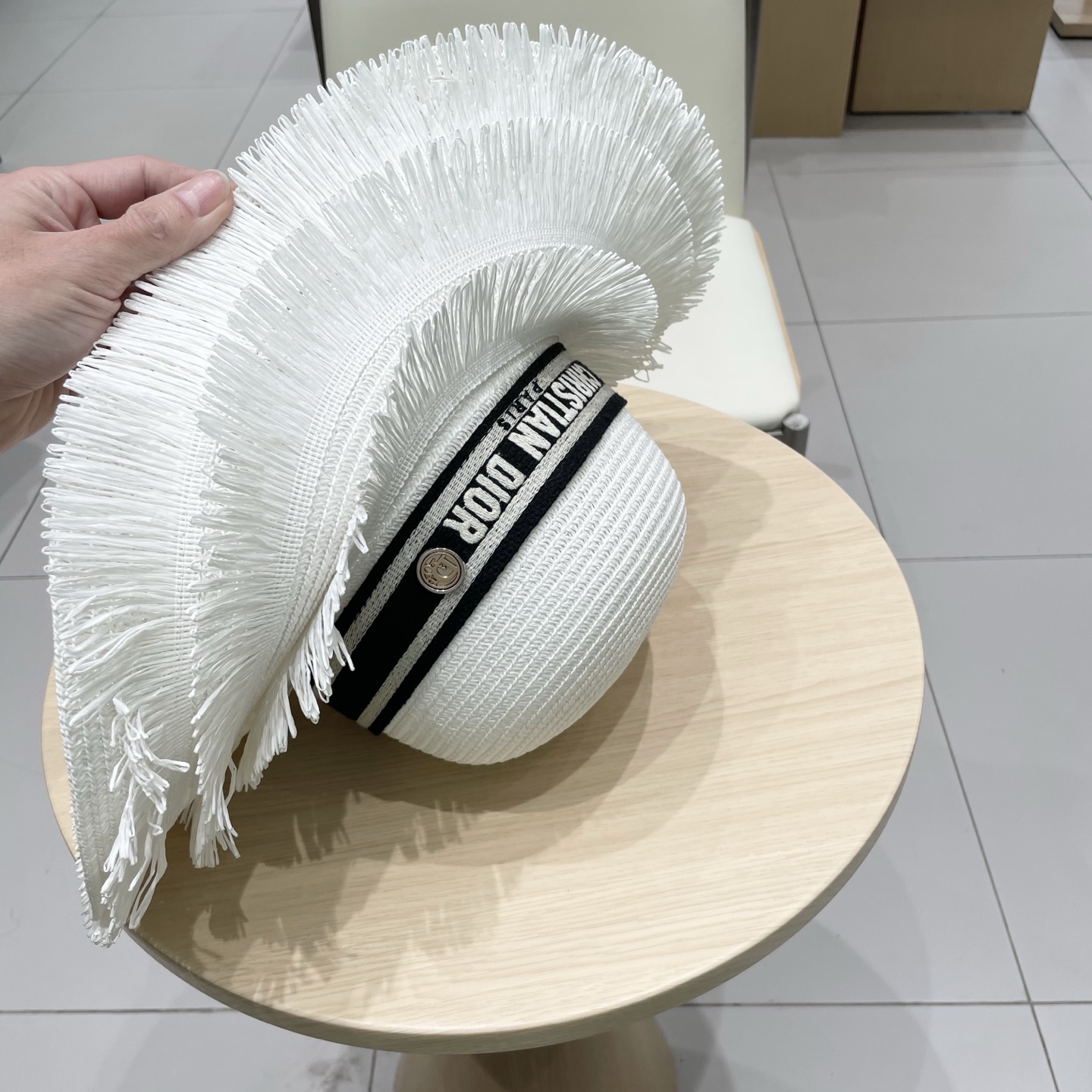  Dior迪奥新款盆帽，流苏名媛风草帽，头围57cm