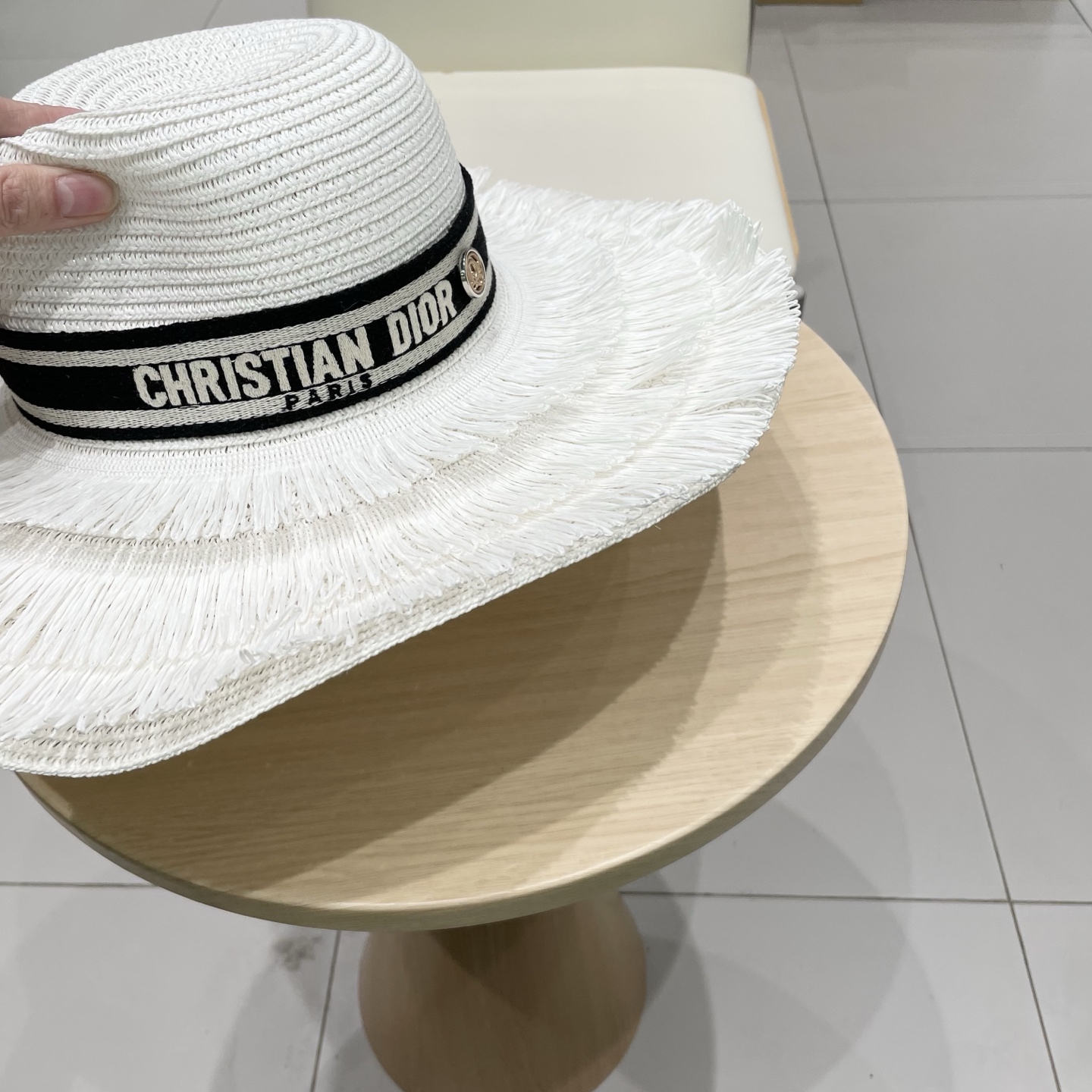  Dior迪奥新款盆帽，流苏名媛风草帽，头围57cm