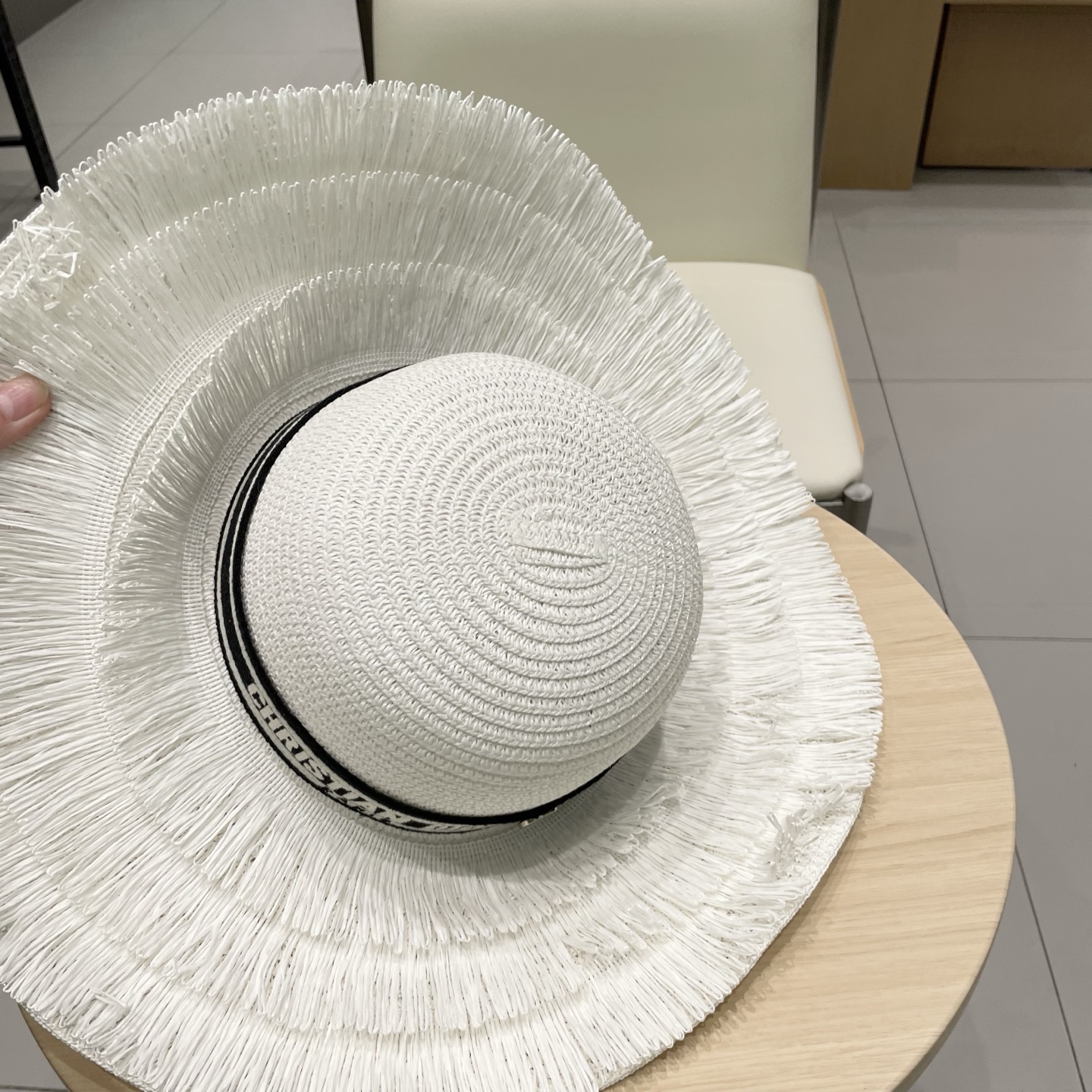  Dior迪奥新款盆帽，流苏名媛风草帽，头围57cm