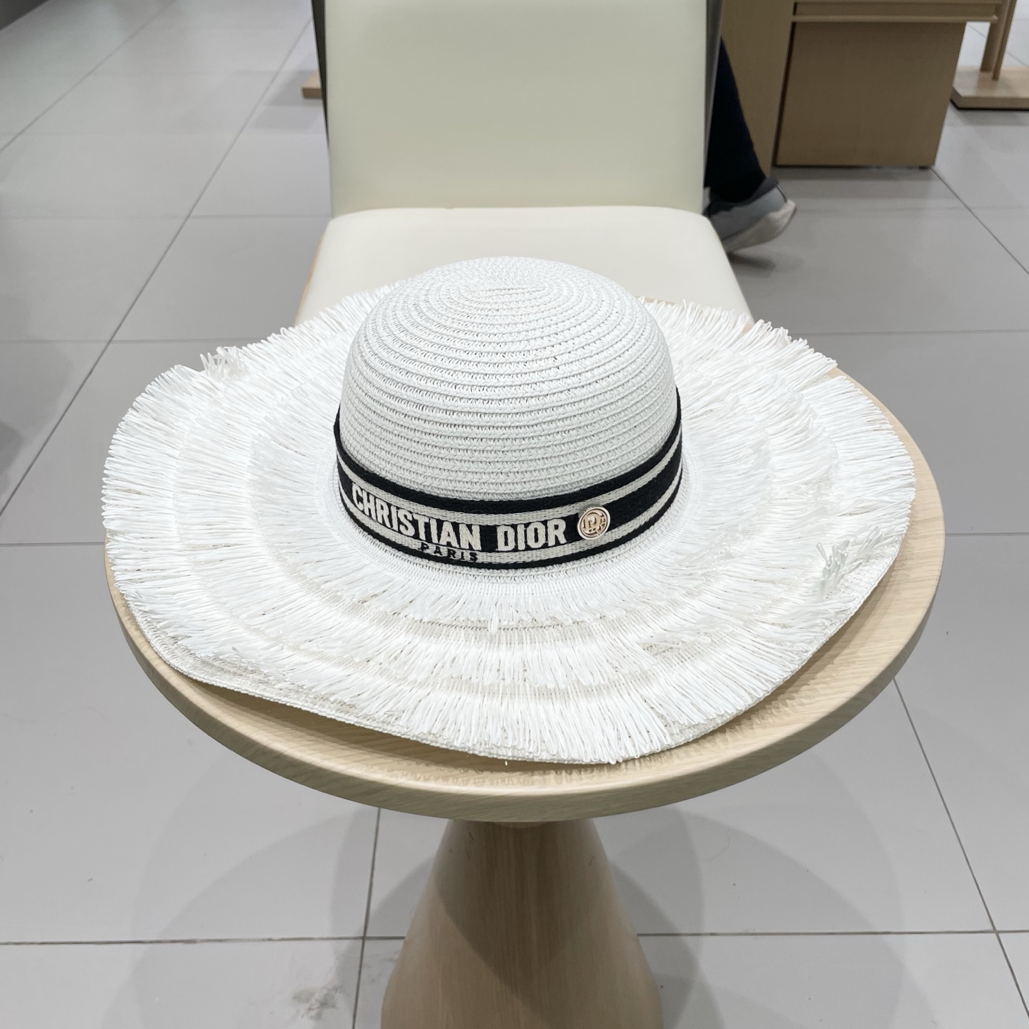  Dior迪奥新款盆帽，流苏名媛风草帽，头围57cm