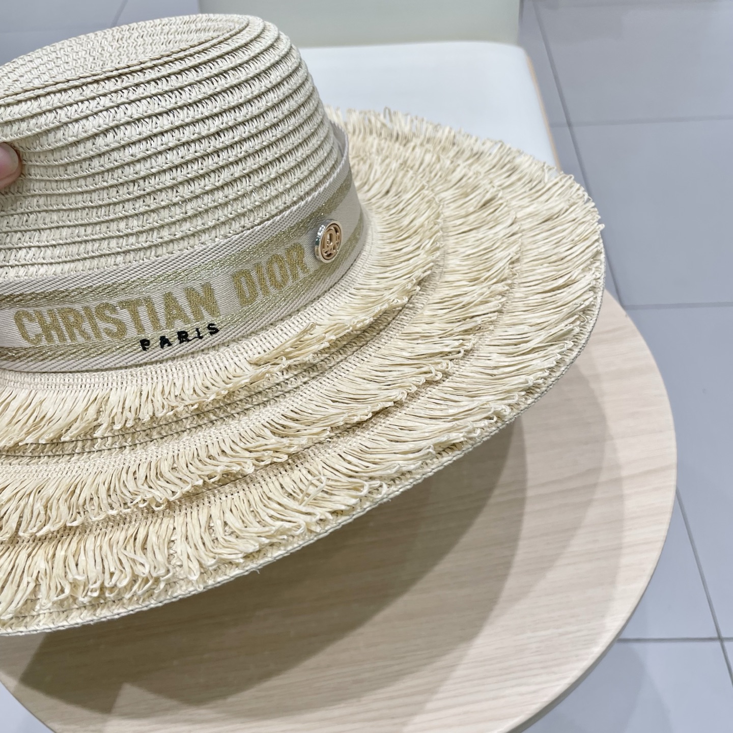  Dior迪奥新款盆帽，流苏名媛风草帽，头围57cm