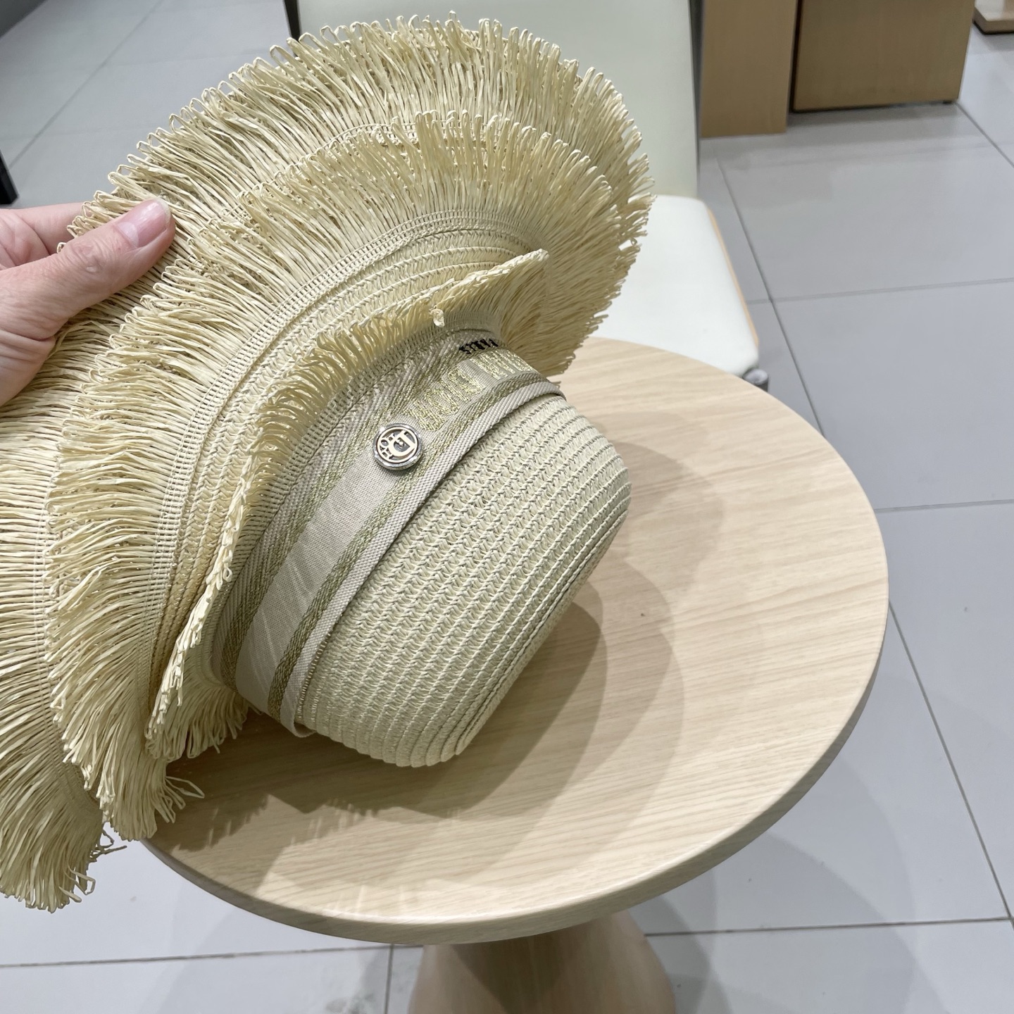  Dior迪奥新款盆帽，流苏名媛风草帽，头围57cm