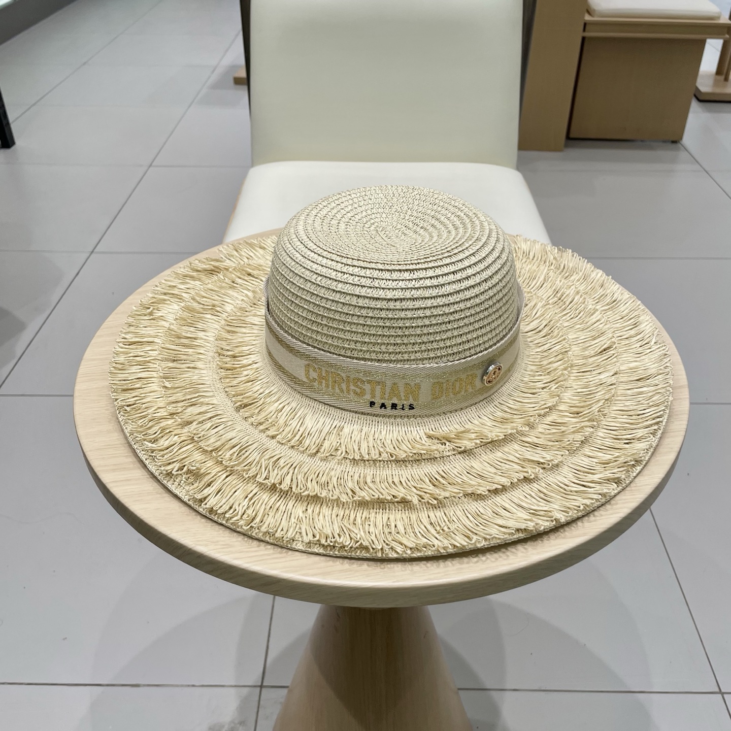  Dior迪奥新款盆帽，流苏名媛风草帽，头围57cm