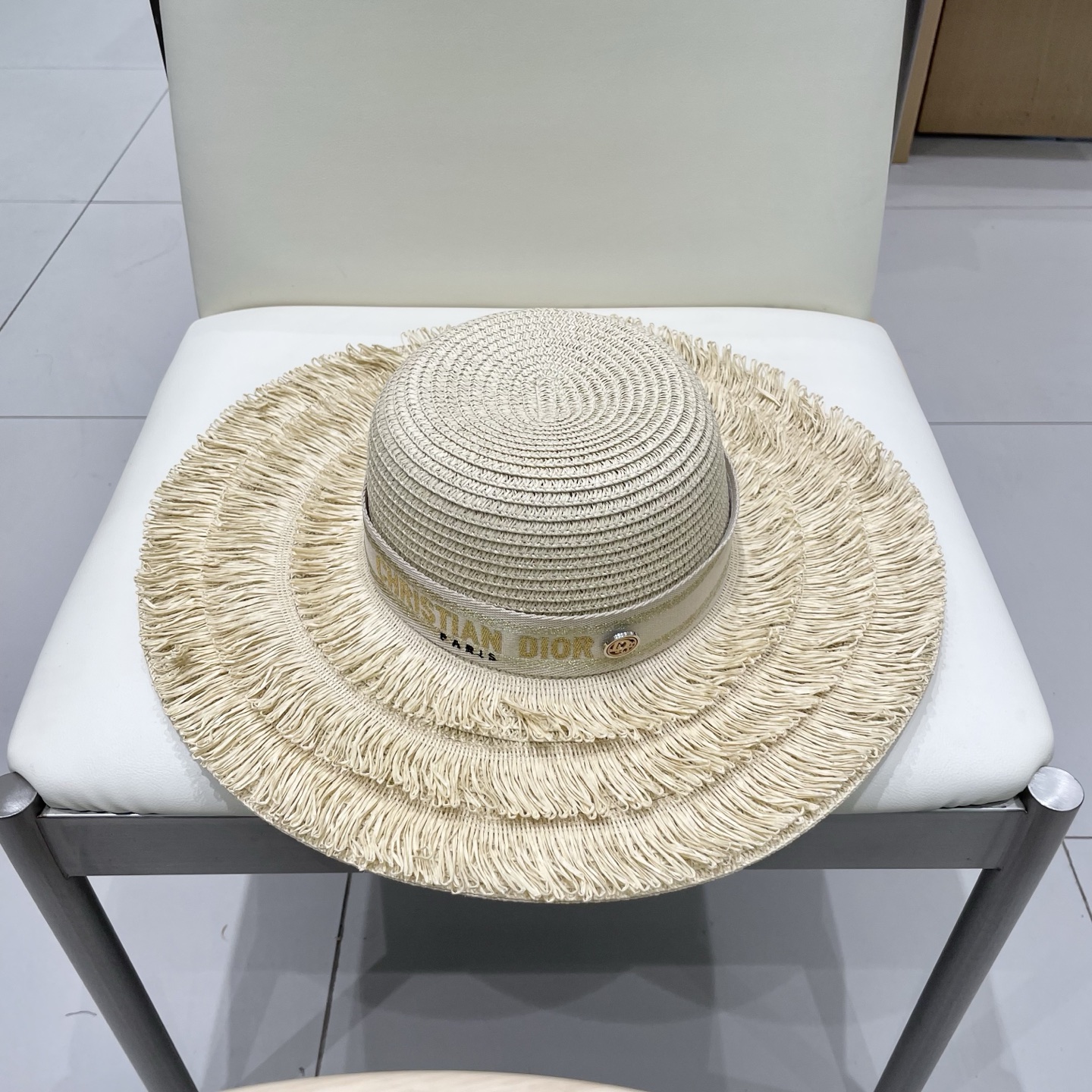  Dior迪奥新款盆帽，流苏名媛风草帽，头围57cm