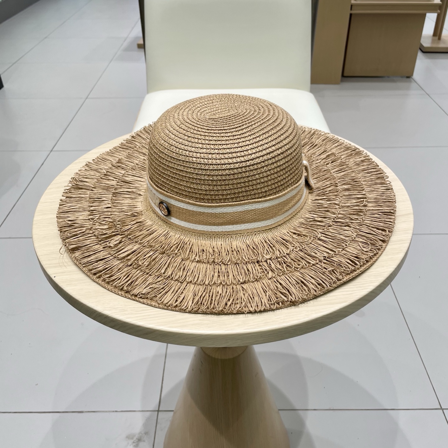  Dior迪奥新款盆帽，流苏名媛风草帽，头围57cm