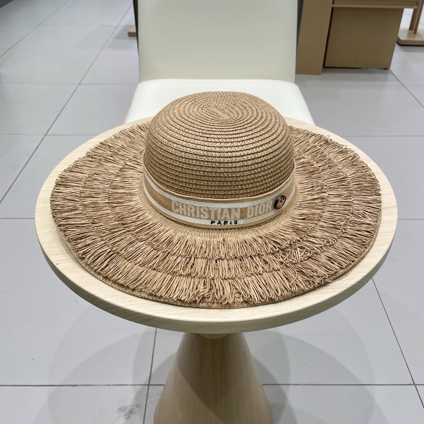  Dior迪奥新款盆帽，流苏名媛风草帽，头围57cm