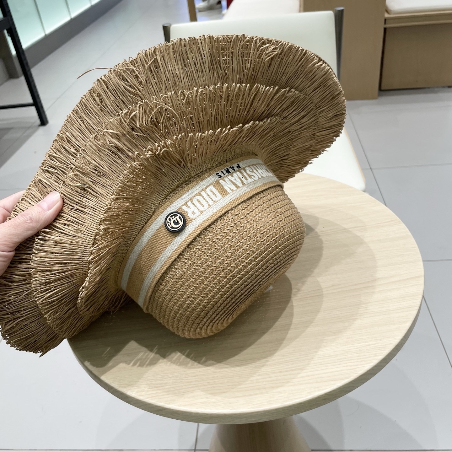 Dior迪奥新款盆帽，流苏名媛风草帽，头围57cm