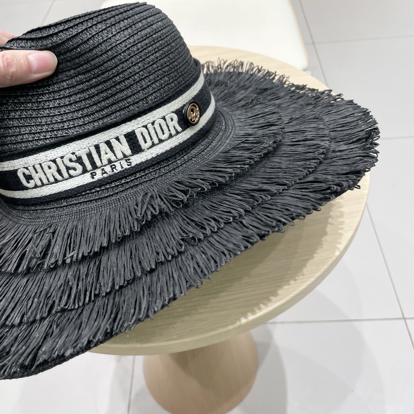  Dior迪奥新款盆帽，流苏名媛风草帽，头围57cm