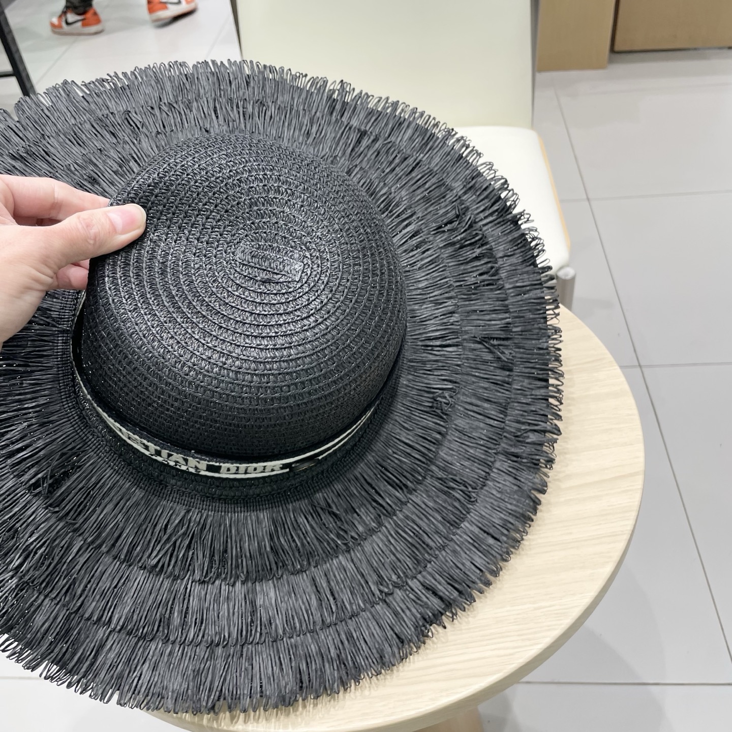  Dior迪奥新款盆帽，流苏名媛风草帽，头围57cm