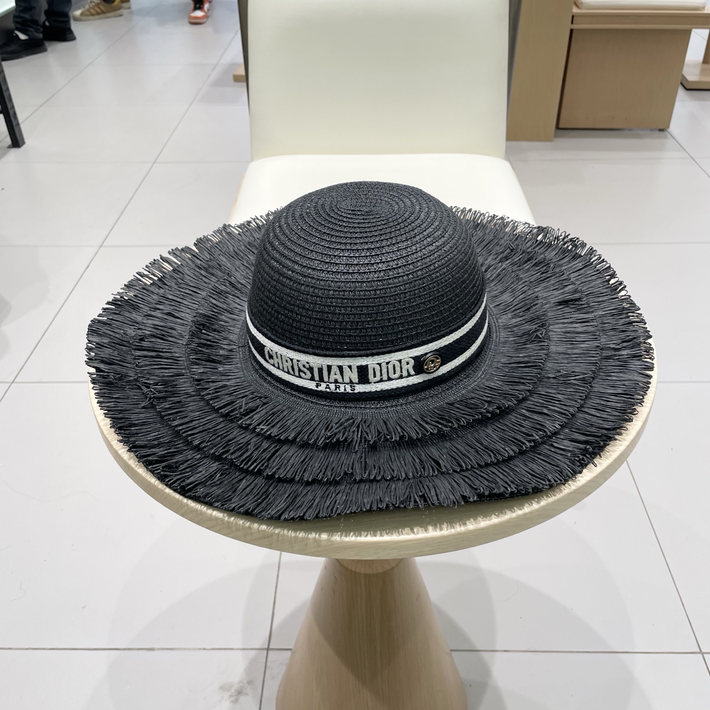  Dior迪奥新款盆帽，流苏名媛风草帽，头围57cm