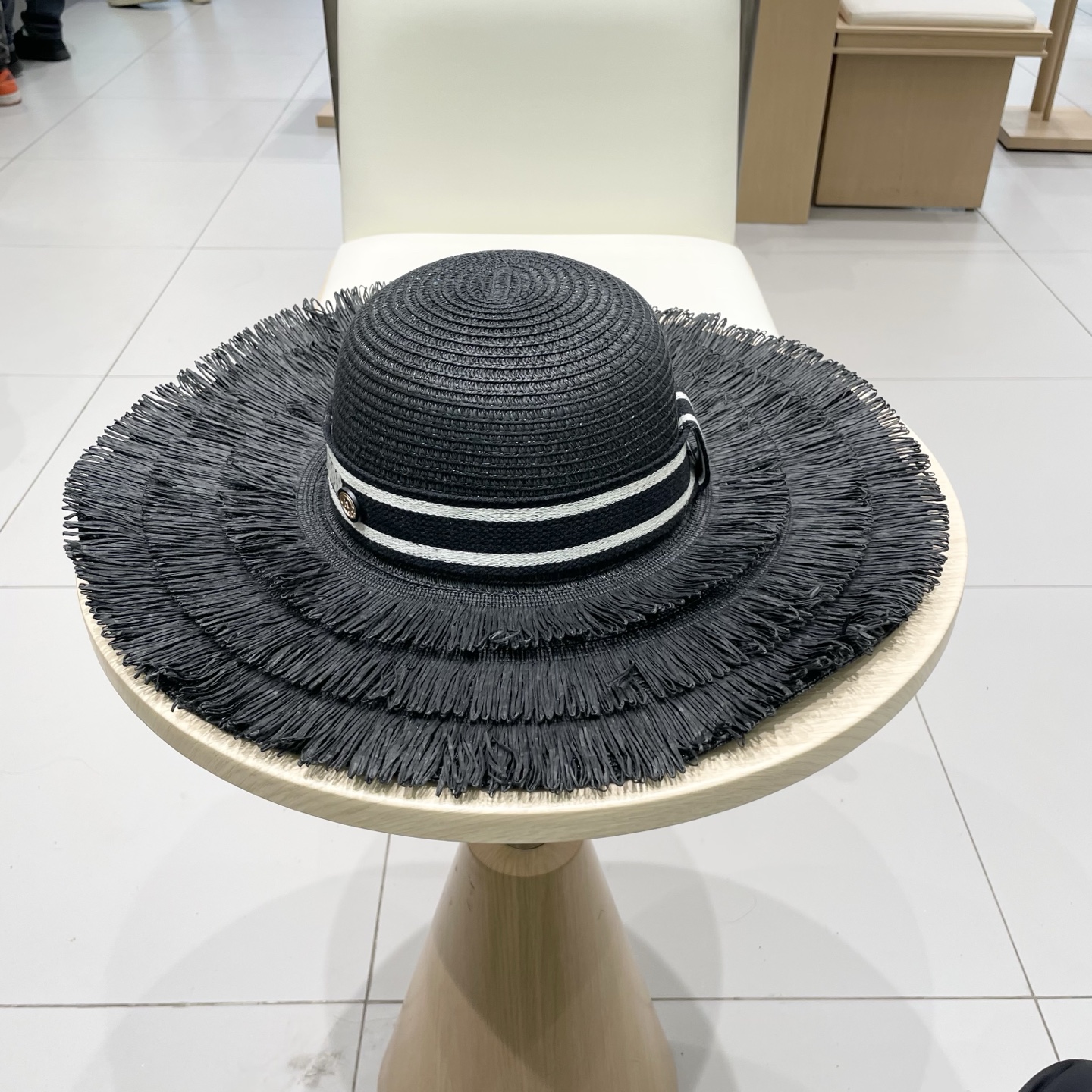  Dior迪奥新款盆帽，流苏名媛风草帽，头围57cm