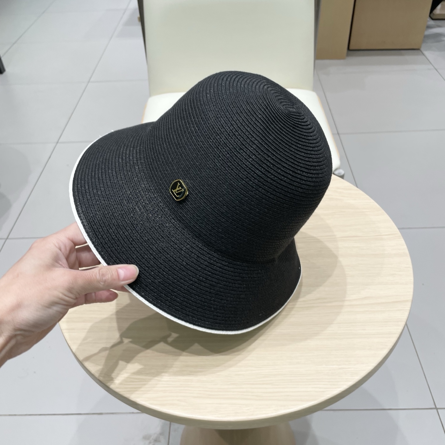  lv路易威登 加密渔夫草帽春夏男女新款遮阳帽子可设计DIY帽子胚