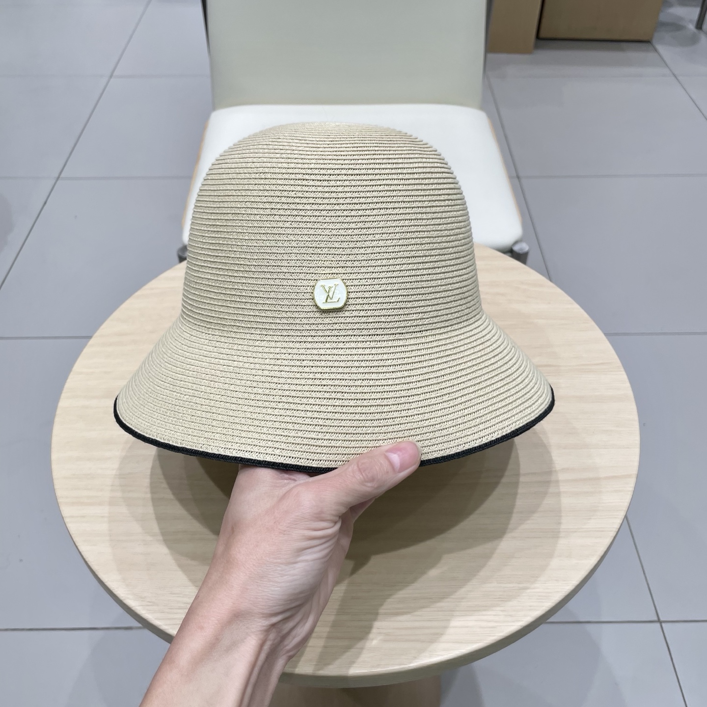  lv路易威登 加密渔夫草帽春夏男女新款遮阳帽子可设计DIY帽子胚