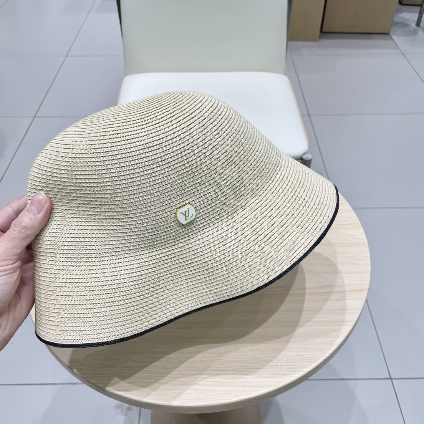  lv路易威登 加密渔夫草帽春夏男女新款遮阳帽子可设计DIY帽子胚