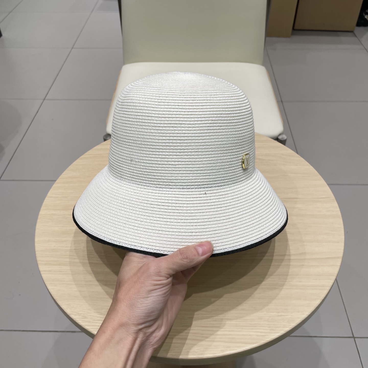  lv路易威登 加密渔夫草帽春夏男女新款遮阳帽子可设计DIY帽子胚
