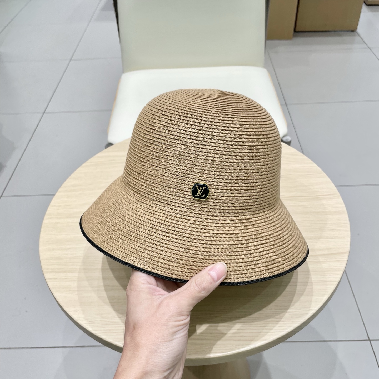  lv路易威登 加密渔夫草帽春夏男女新款遮阳帽子可设计DIY帽子胚