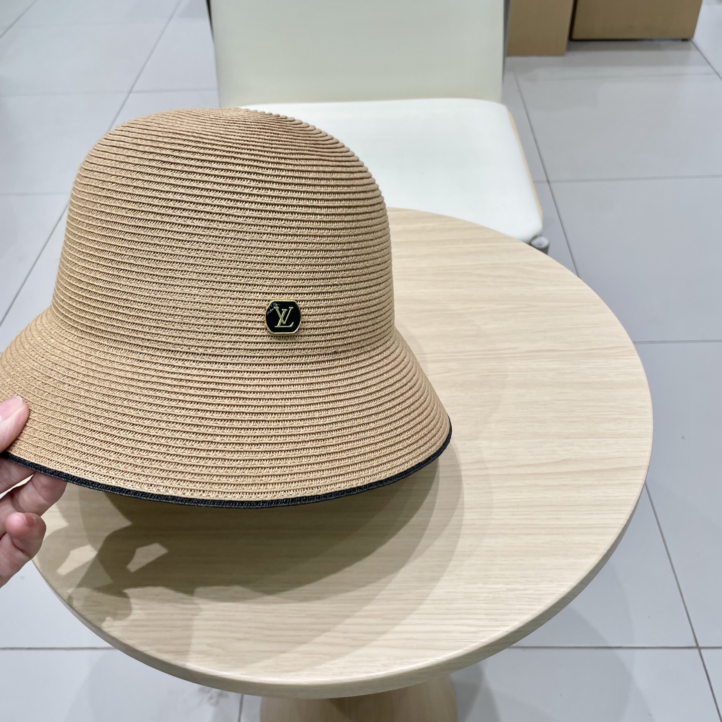  lv路易威登 加密渔夫草帽春夏男女新款遮阳帽子可设计DIY帽子胚